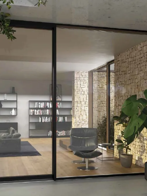 Serramenti Thermall Wood Gli Scorrevoli Alzante Scorrevole HS SLIM 80 di Win Project