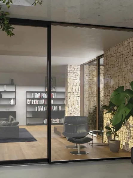 Serramenti Thermall Wood Gli Scorrevoli Alzante Scorrevole HS SLIM 80 di Win Project