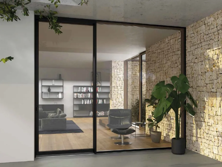 Serramenti Thermall Wood Gli Scorrevoli Alzante Scorrevole HS SLIM 80 di Win Project
